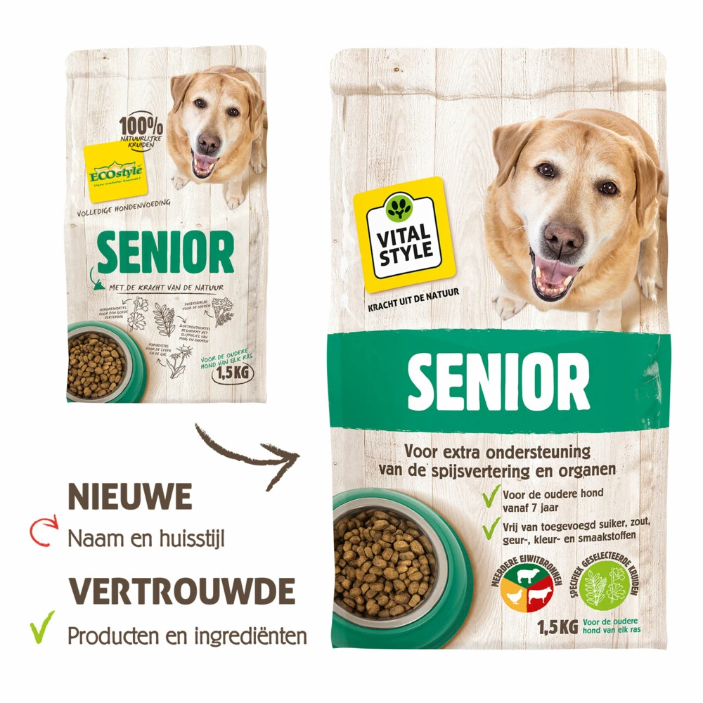 VITALstyle Hondenvoer Senior 3 VITALstyle Hondenvoer Senior - Afbeelding 3