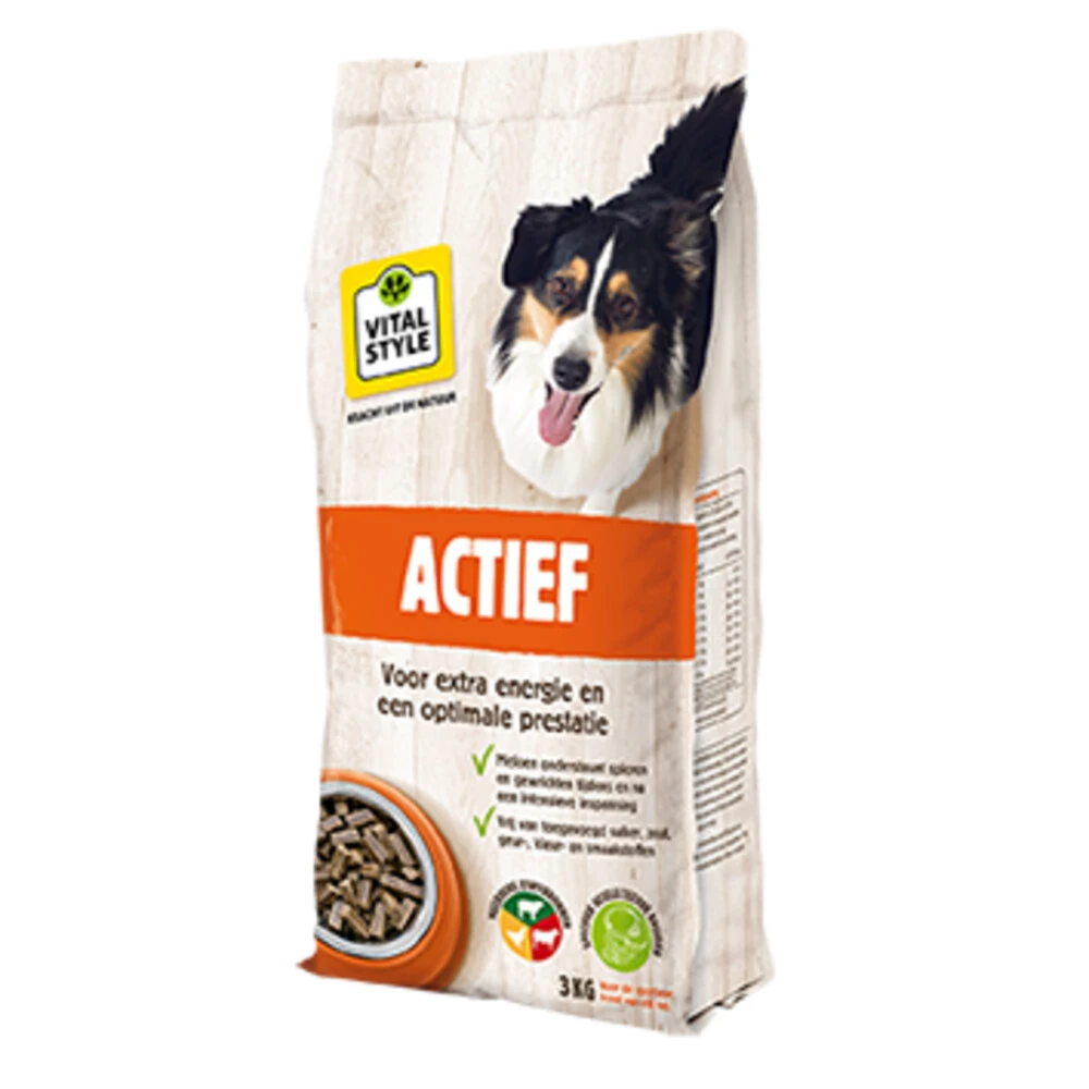 VITALstyle Hondenvoer Actief Hondenbrokken 2 VITALstyle Hondenvoer Actief Hondenbrokken - Afbeelding 2