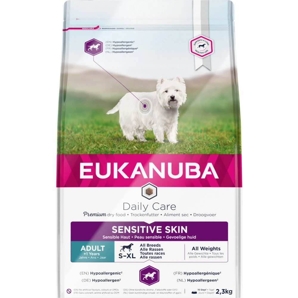 Eukanuba Dog Daily Care Adult Medium Gevoelige Huid 1 Eukanuba Dog Daily Care Adult Medium Gevoelige Huid