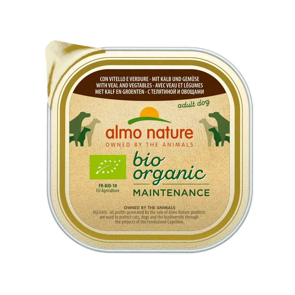 9x Almo Nature Bio Organic Maintenance Hondenvoer Kalf En Groenten 1 9x Almo Nature Bio Organic Maintenance Hondenvoer Kalf En Groenten