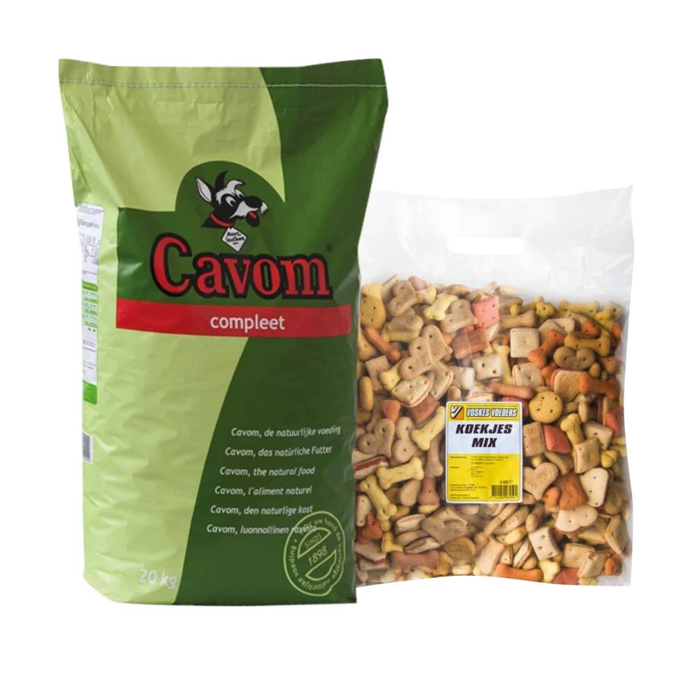 Cavom Hondenvoer Met Voskes Koekjes Pakket 1 Cavom Hondenvoer Met Voskes Koekjes Pakket