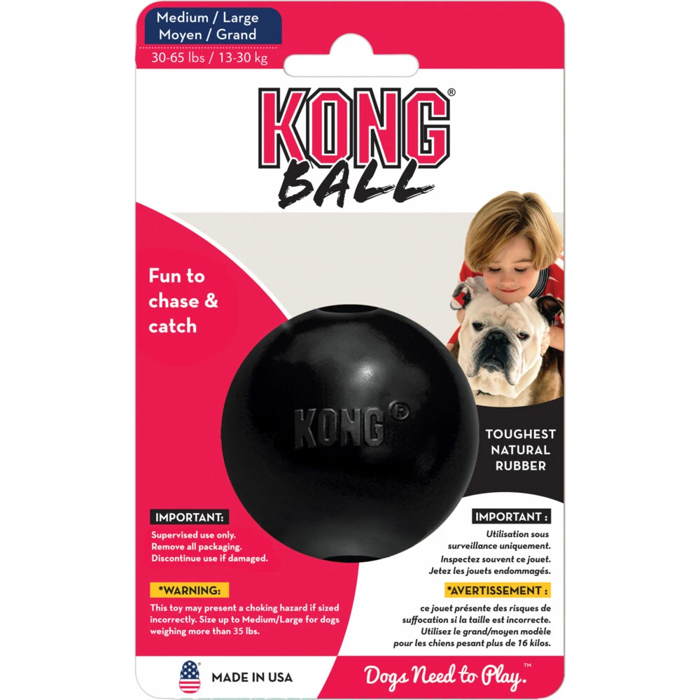 Kong Extreme Ball Zwart M 3 Kong Extreme Ball Zwart M - Afbeelding 3