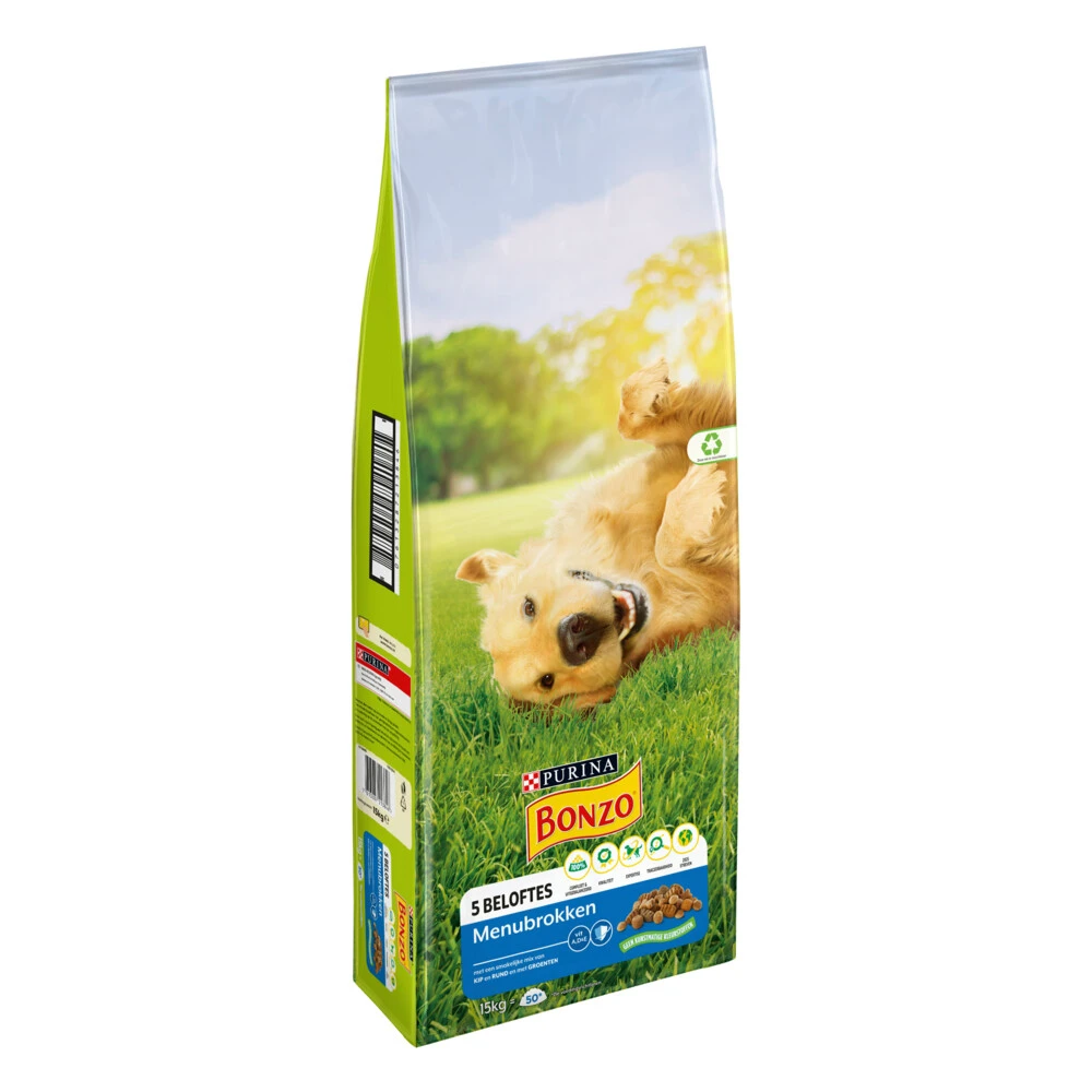 Bonzo Droogvoer Adult Menubrokken Kip 2 Bonzo Droogvoer Adult Menubrokken Kip - Afbeelding 2