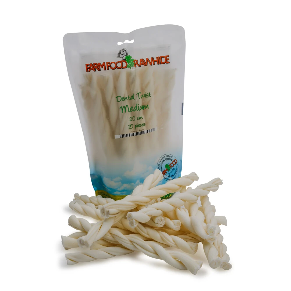 Farmfood Rawhide Dental Twist M 1 Farmfood Rawhide Dental Twist M