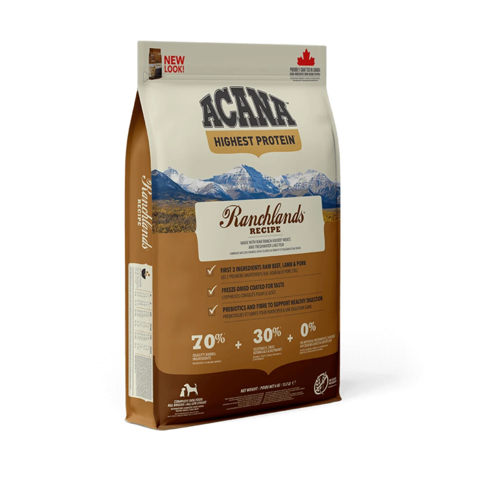 Acana Hondenvoer Highest Protein Ranchland 1 Acana Hondenvoer Highest Protein Ranchland