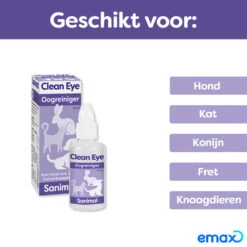 Sanimal Clean Eye Oogreiniger -Lekker Woef 700376 3