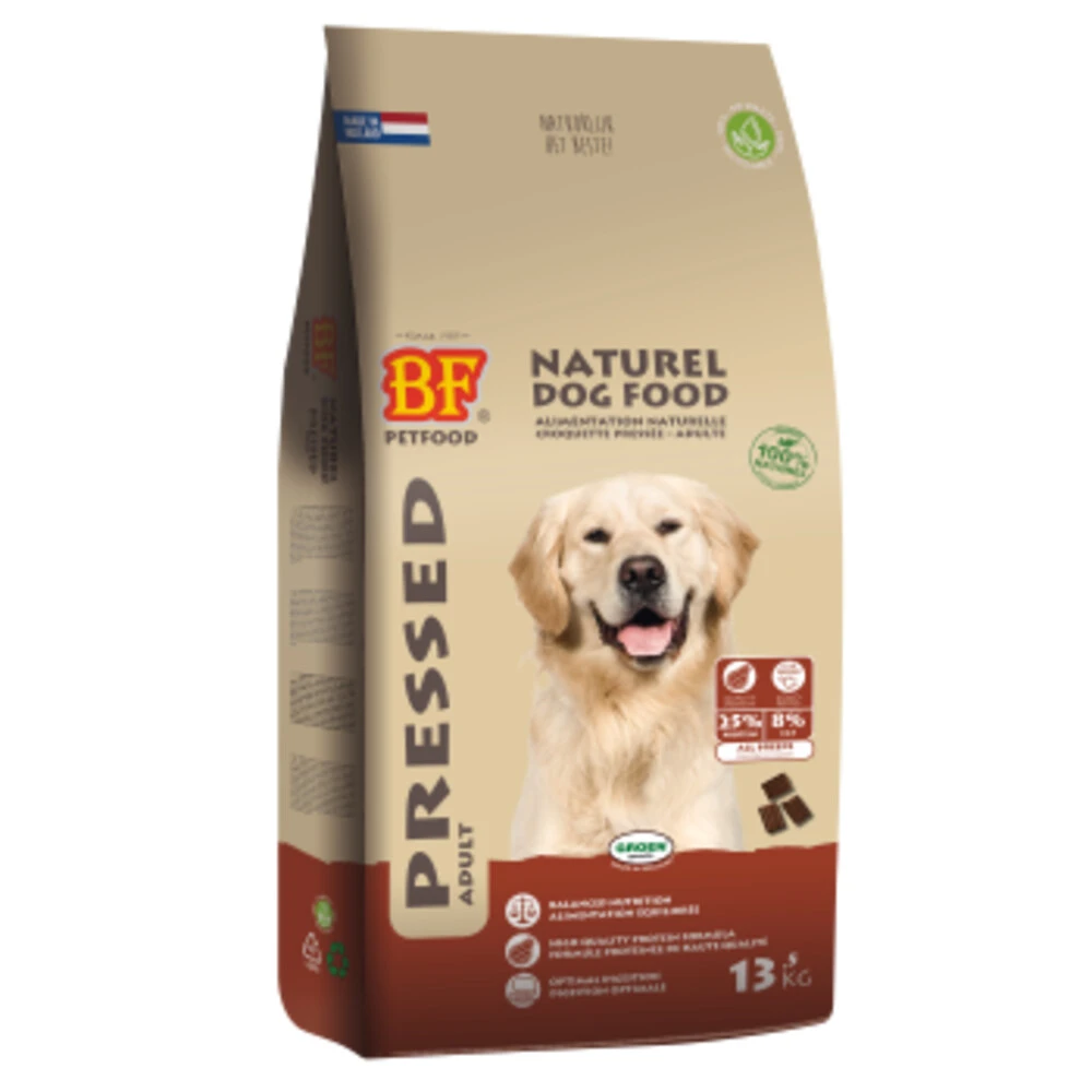BF Petfood Vleesbrok Geperste Hondenbrokken Adult 1 BF Petfood Vleesbrok Geperste Hondenbrokken Adult